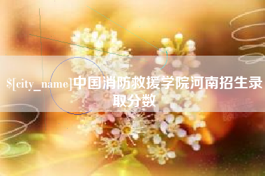 丰城中国消防救援学院河南招生录取分数