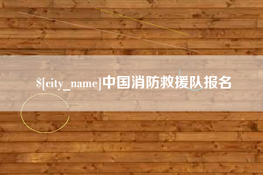 丰城中国消防救援队报名