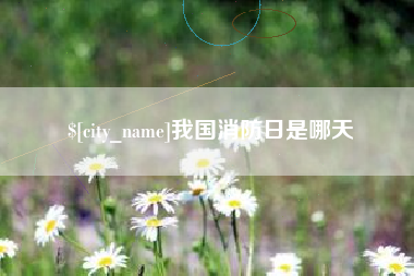 丰城我国消防日是哪天
