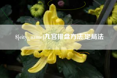 丰城九宫排盘方法,定局法