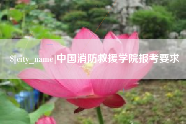丰城中国消防救援学院报考要求