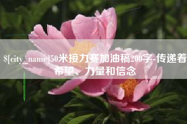 丰城50米接力赛加油稿200字-传递着希望、力量和信念