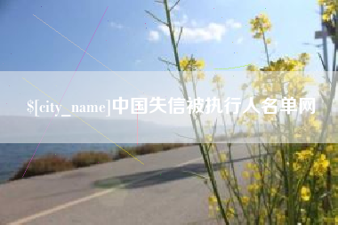 丰城中国失信被执行人名单网