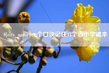 丰城一个口诀记住34个省小学课本