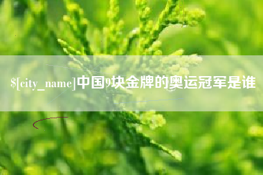 丰城中国9块金牌的奥运冠军是谁