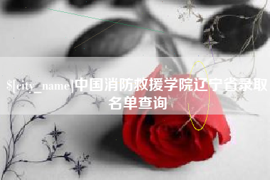 丰城中国消防救援学院辽宁省录取名单查询