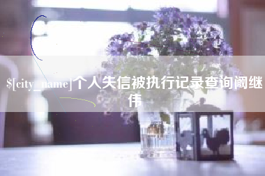 丰城个人失信被执行记录查询阚继伟