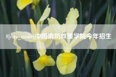 丰城中国消防救援学院今年招生