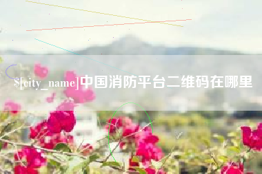 丰城中国消防平台二维码在哪里