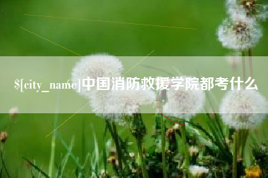 丰城中国消防救援学院都考什么