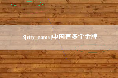 丰城中国有多个金牌