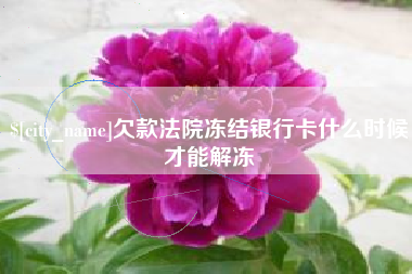 丰城欠款法院冻结银行卡什么时候才能解冻