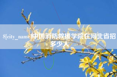 丰城中国消防救援学院在河北省招多少人