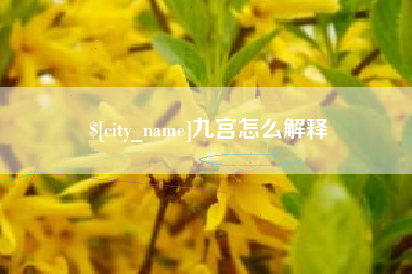 丰城九宫怎么解释