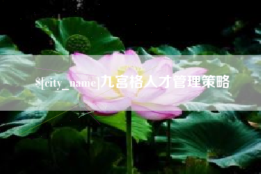 丰城九宫格人才管理策略