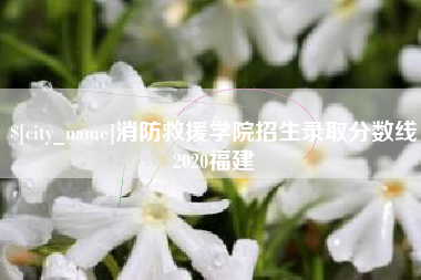 丰城消防救援学院招生录取分数线2020福建