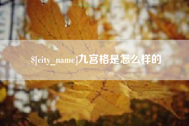丰城九宫格是怎么样的
