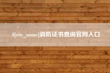 丰城消防证书查询官网入口