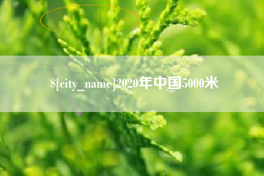 丰城2020年中国5000米