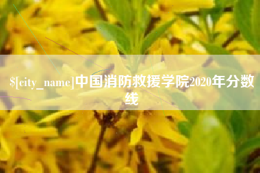 丰城中国消防救援学院2020年分数线