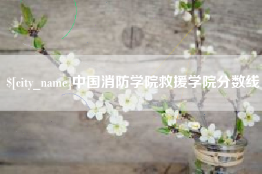丰城中国消防学院救援学院分数线