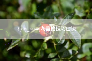 丰城九宫格技巧口诀